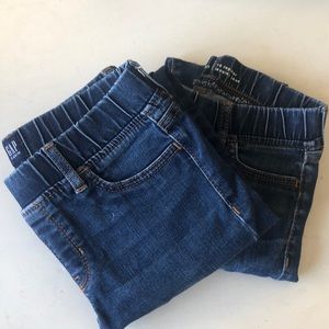 2 pairs Girl Gap Jean Leggings